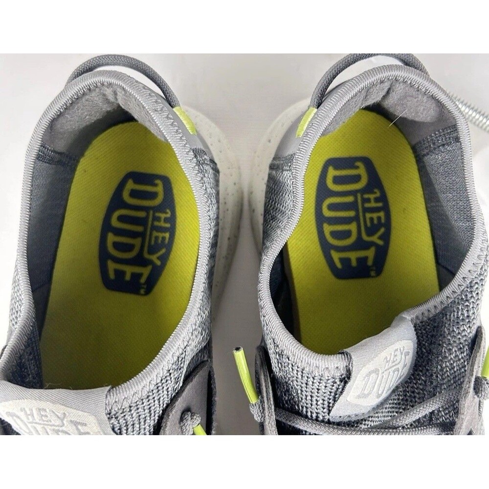 Hey Dude Sirocco Sport Mens Shoes Grey Charcoal  Size 9 Slip On Lightweight - Picture 9 of 10